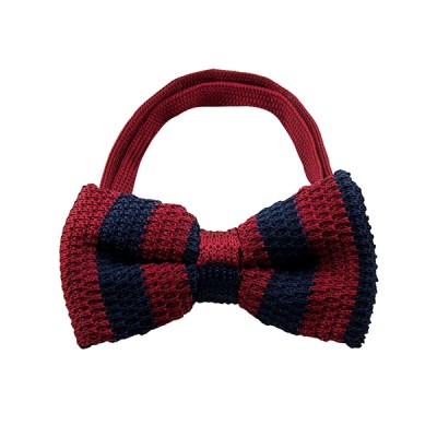 Stripe Knit Bow Tie