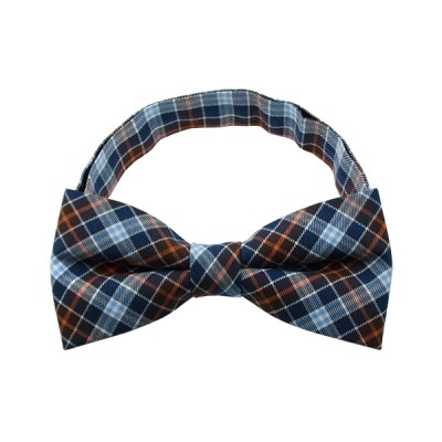 Navy Tartan Bow Tie