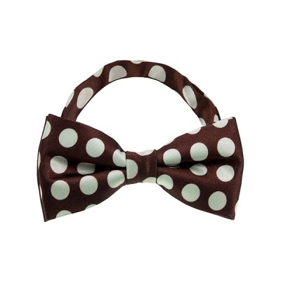 Brown Dot Pattern 1 Bow Tie