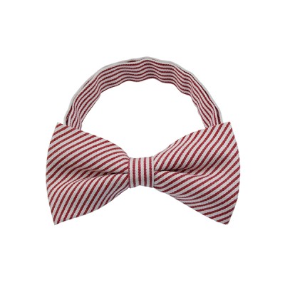 Red Stripe Pattern 1 Bow Tie