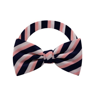 Old Rose Triple Stripe Bow Tie
