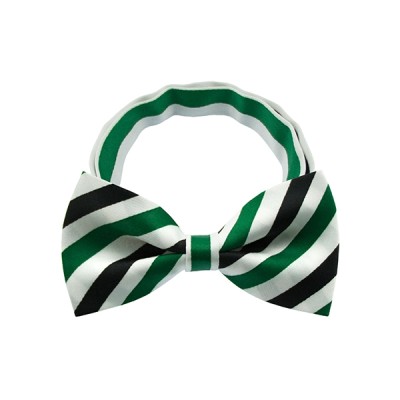 Green Stripe Pattern 1 Bow Tie