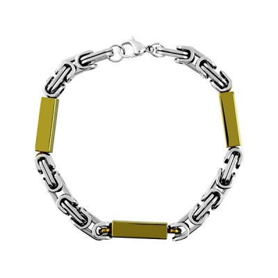 Gold Rectangle C.S. Chain Bracelet
