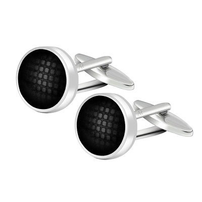 Black Fiber-Swipe to Switch Cufflink