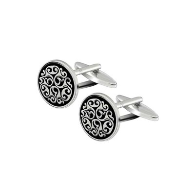 Silver Filigree Cufflink