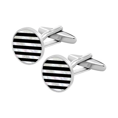 Stripes Circle Cufflink