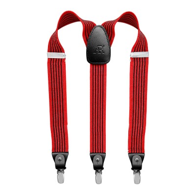 Cherokee Red Stripe Suspenders