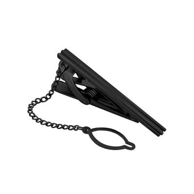 Black Stripe Tie Clip