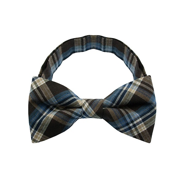 Dark Brown Checkered Plate 1 Bow Tie