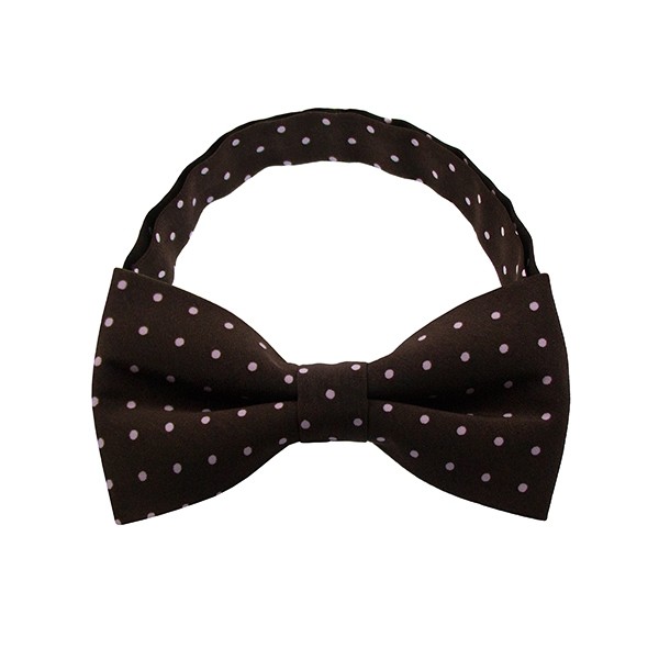 Dark Brown Dot Pattern 1 Bow Tie