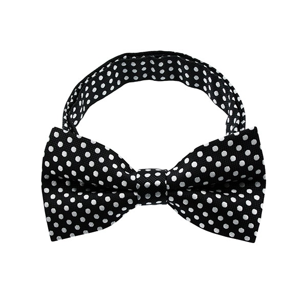Black Dot Pattern 3 Bow Tie