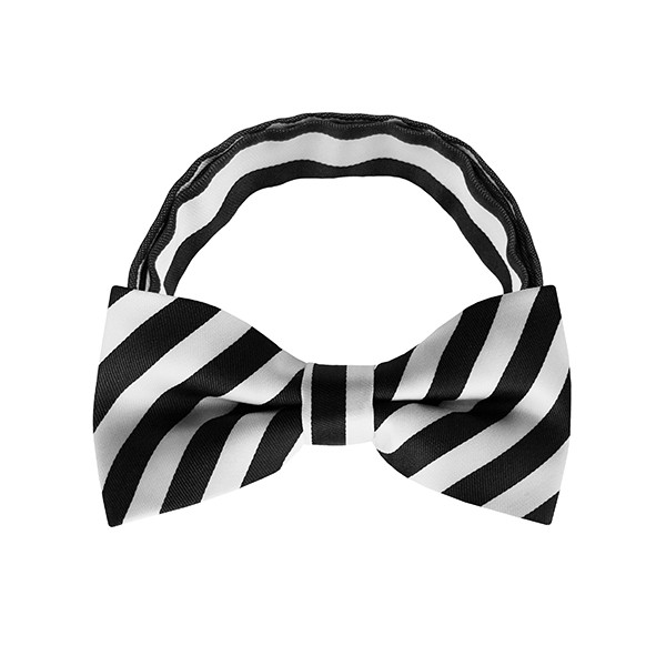 Black Stripe Pattern 3 Bow Tie