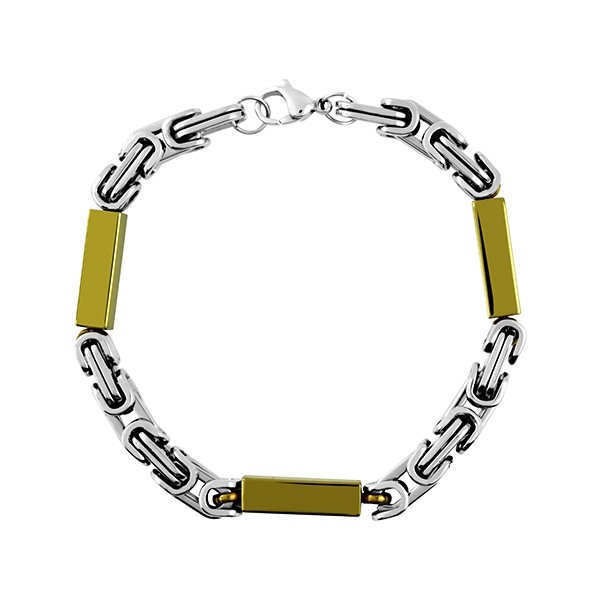 Gold Rectangle C.S. Chain Bracelet