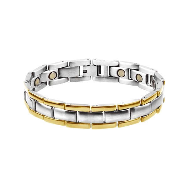 Two-Tone Magnetic Therapy Chain Bracelet
