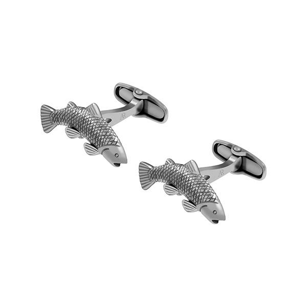 Silver Antique Fish Cufflink
