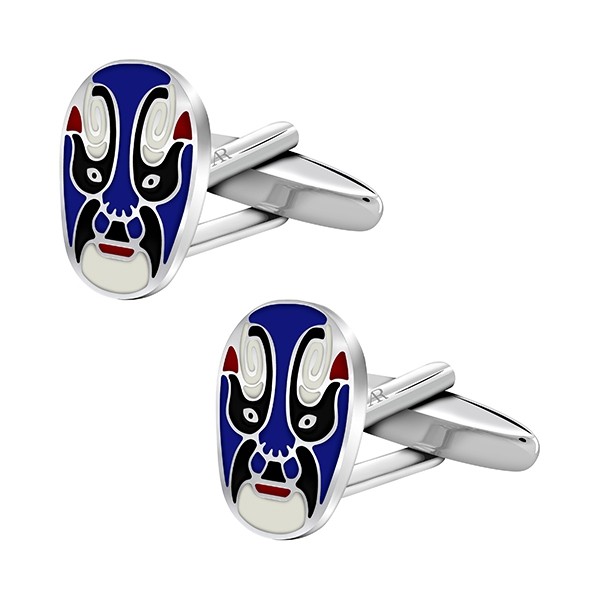 Dark Blue Bian Lian Cufflink
