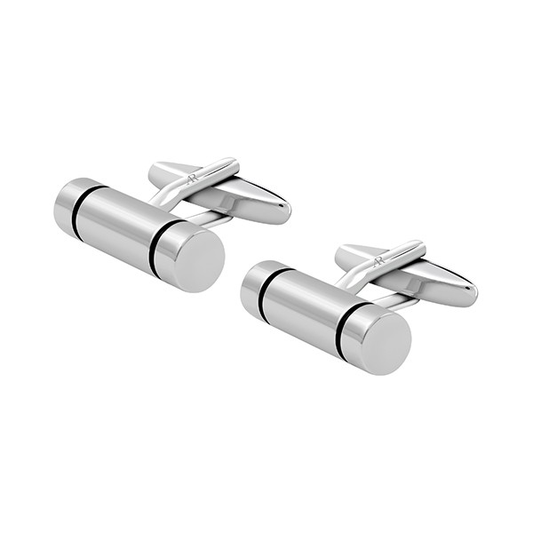 Silver Cylinder Cufflink
