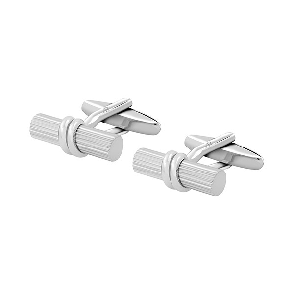 Silver Curve Cufflink