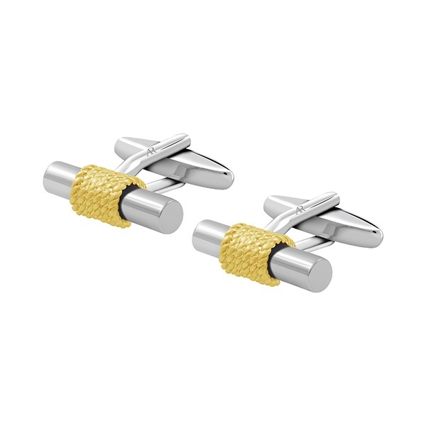 Silver Gold Spiral Cufflink