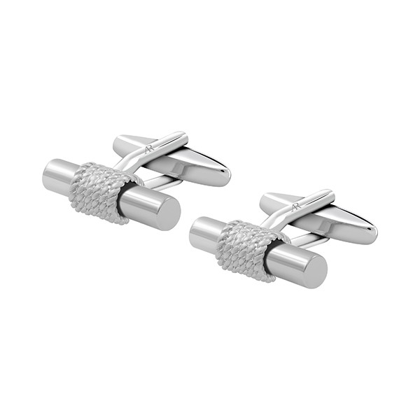 Silver Spiral Cufflink