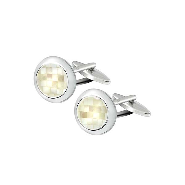 Pearl Mosaic Circle Cufflink
