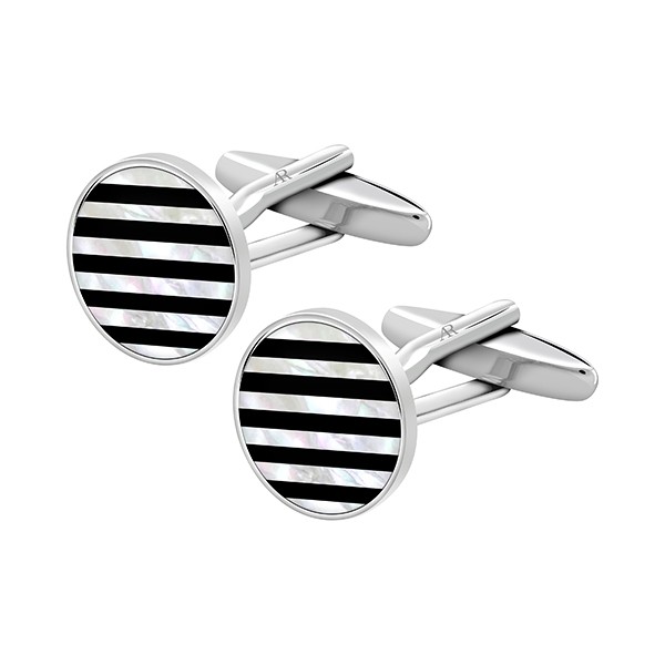 Stripes Circle Cufflink