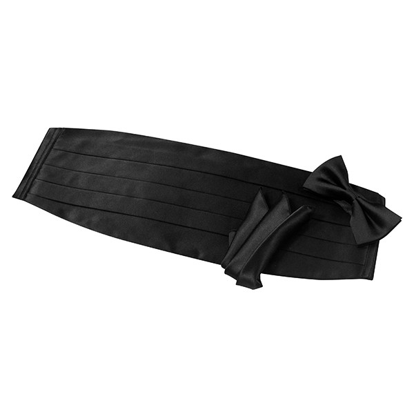 Black Cummerbund Set