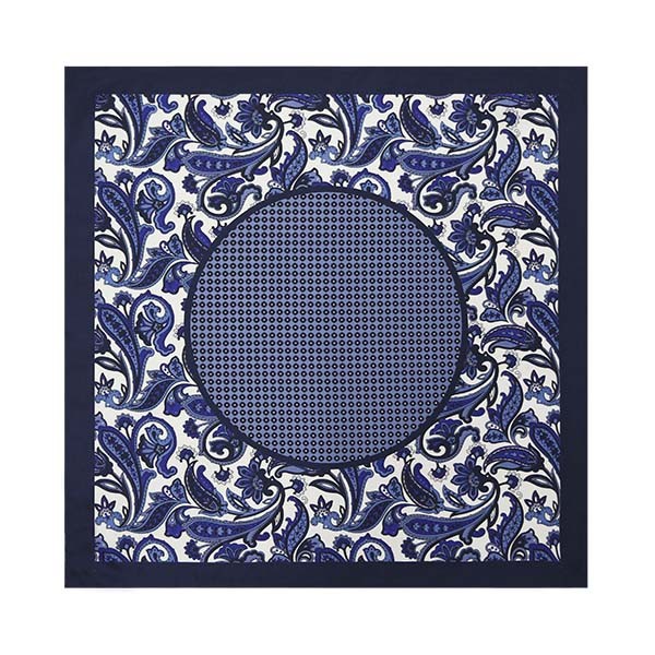 Dot in Paisley Pocket square