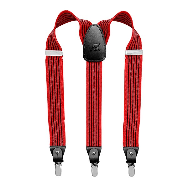 Cherokee Red Stripe Suspenders