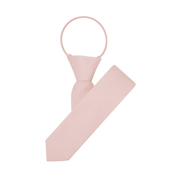Slim Solid Plain Zipper Tie