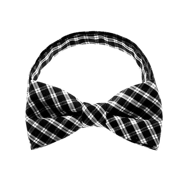 Black Gingham Bow Tie