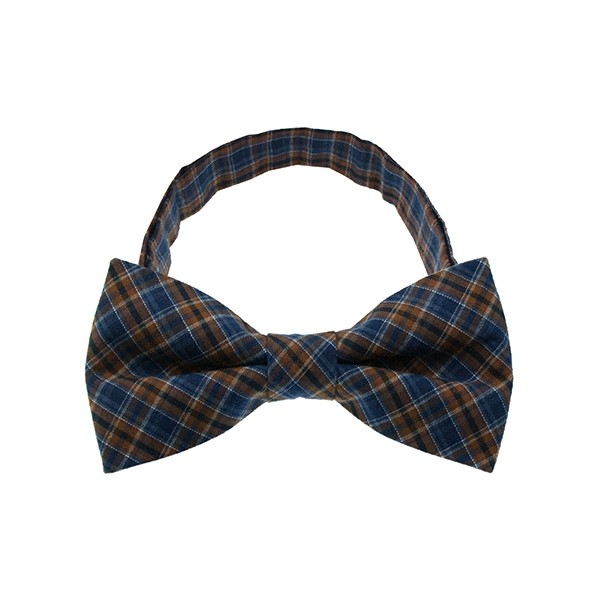 Dark Blue Checkered Plate 2 Bow Tie