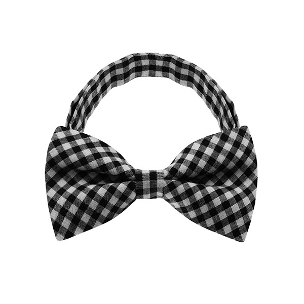Black Checkered Plate 1 Bow Tie