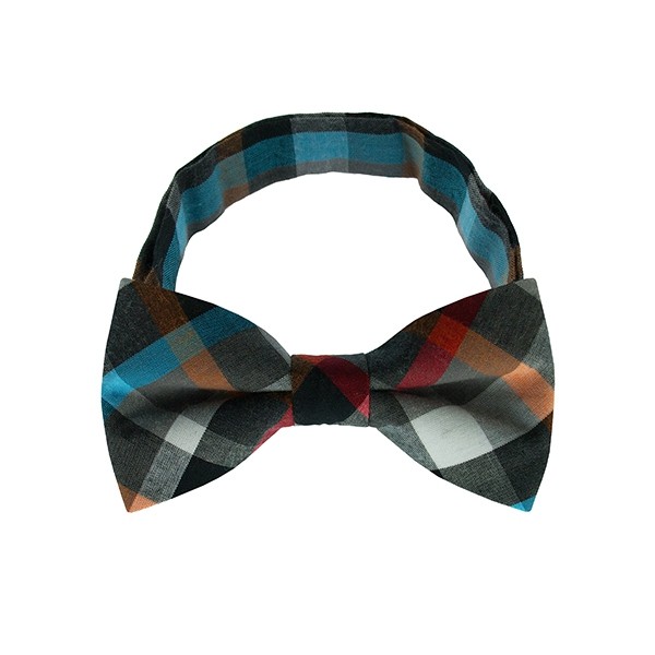 Black Checkered Plate 2 Bow Tie