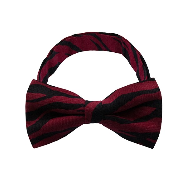 Maroon Zebra Pattern 1 Bow Tie