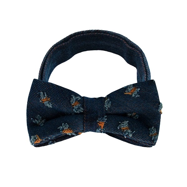 Dark Blue Jeans Pattern 1 Bow Tie