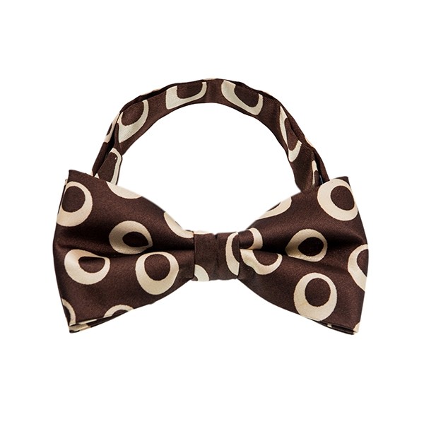 Brown Dot Pattern 2 Bow Tie