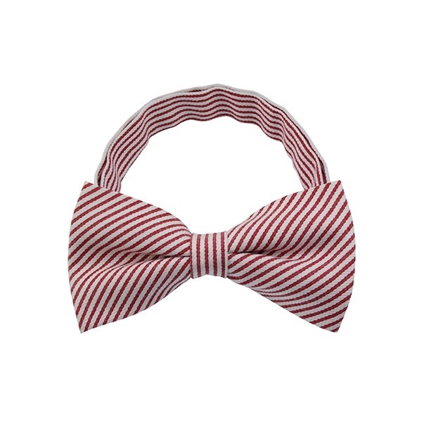 Red Stripe Pattern 1 Bow Tie