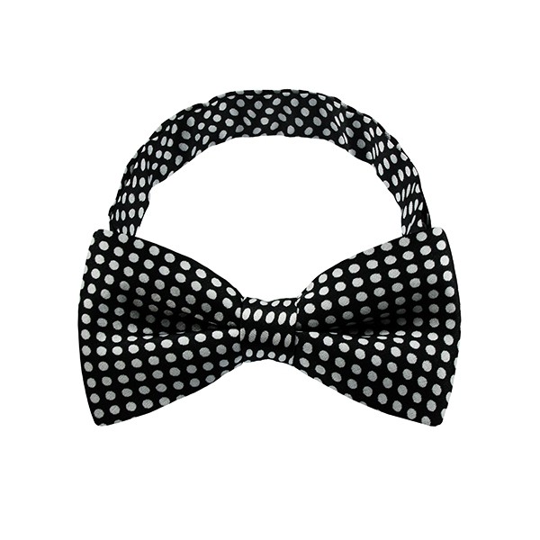 Black Dot Pattern 1 Bow Tie