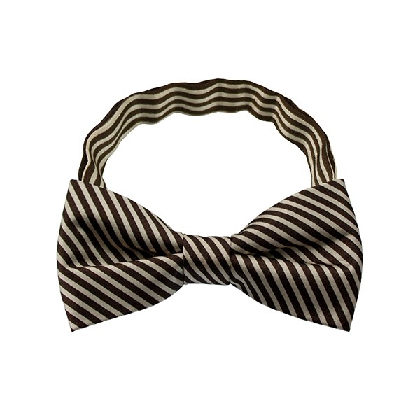 Brown Stripe Pattern 2 Bow Tie