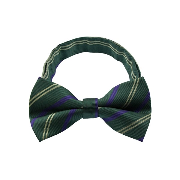 Dark Green Stripe Pattern 1 Bow Tie