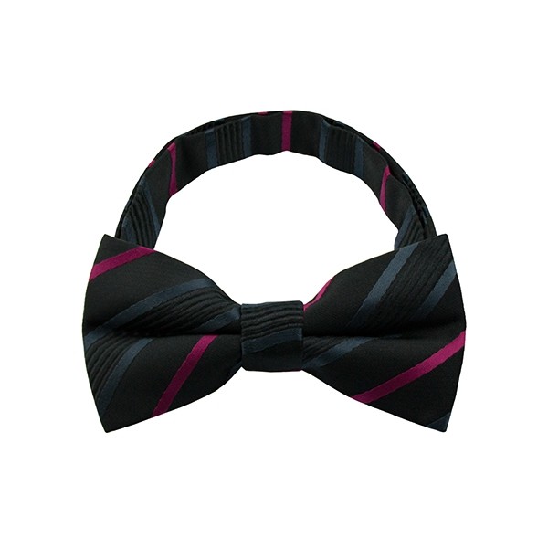 Black Stripe Pattern 1 Bow Tie