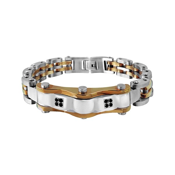 Pink Gold 8 Jets Buckle Bracelet