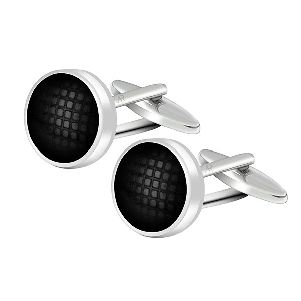 Black Fiber-Swipe to Switch Cufflink