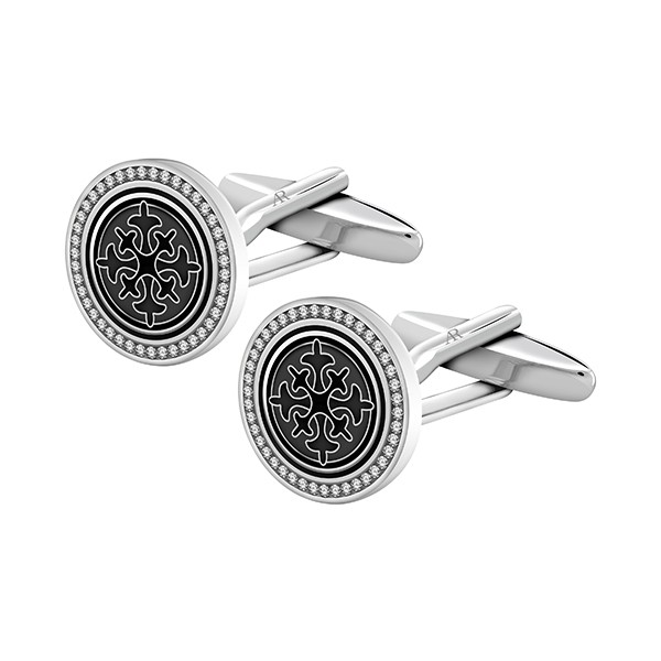 Crystal Warrior Shield Cufflink