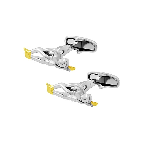 Silver + Gold Diver Cufflink