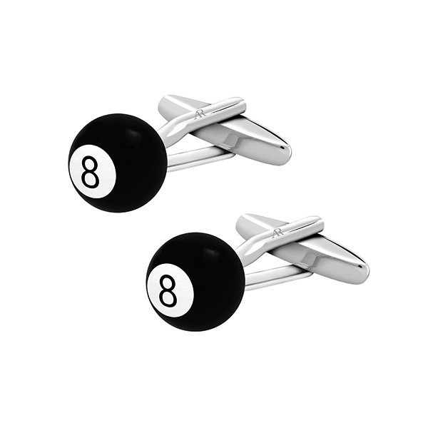 Snooker Ball No.8 Cufflink