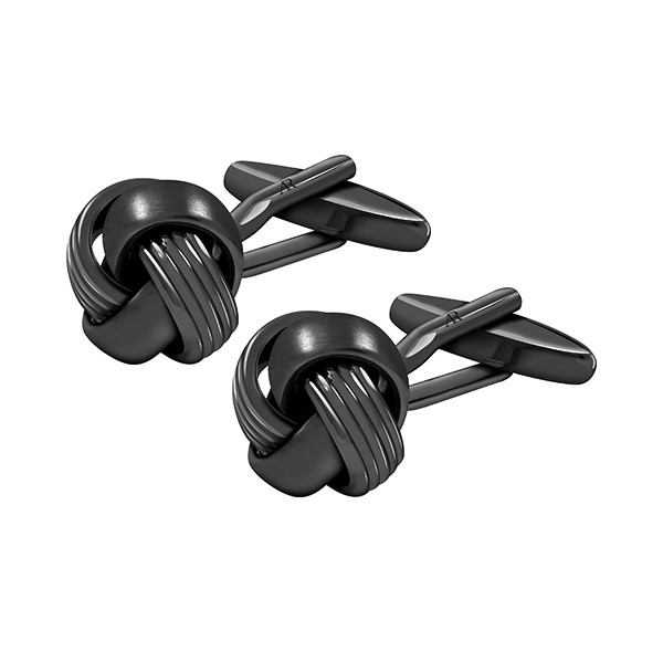 Black Classic Knot Cufflink