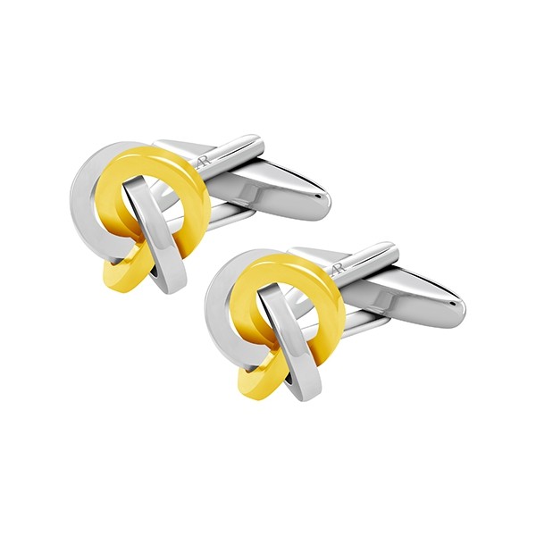 Silver Gold Arch Knot Cufflink