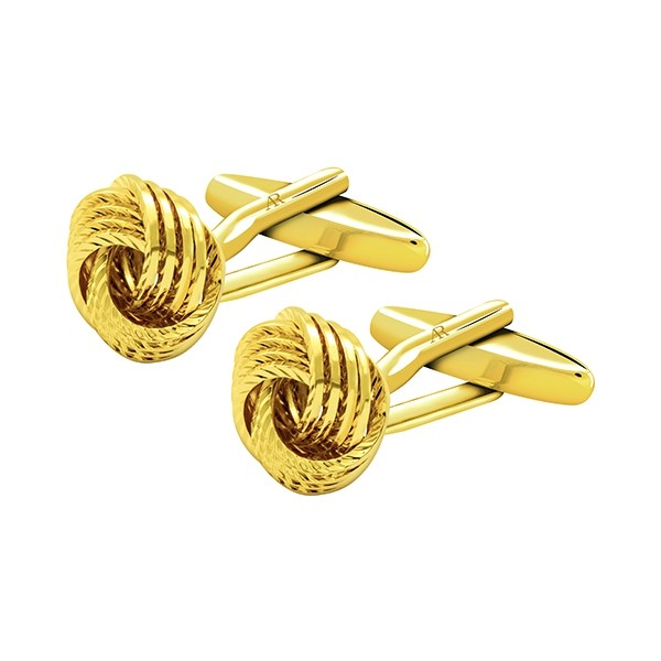 Gold Woven Knot Cufflink